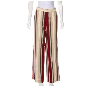ETRO STRIPED HIGH-RISE STRAIGHT-LEG PANTS - M